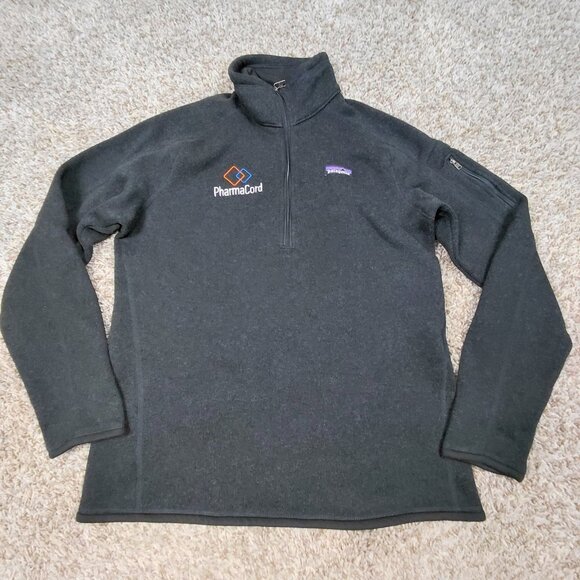 Patagonia 1/4 Zip Better Sweater Fleece Womens Large Dark Gray Outdoor Comfy - Picture 1 of 7